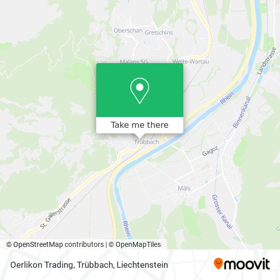 Oerlikon Trading, Trübbach map