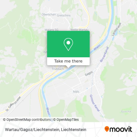Wartau/Gagoz/Liechtenstein map