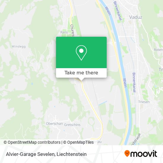 Alvier-Garage Sevelen map