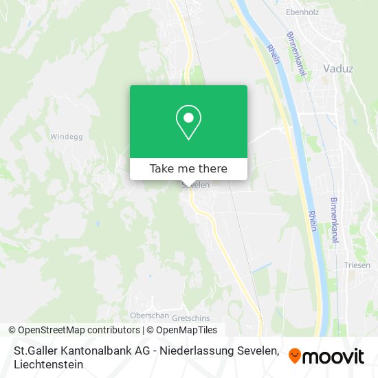 St.Galler Kantonalbank AG - Niederlassung Sevelen map