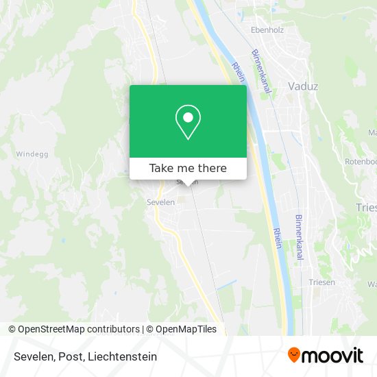 Sevelen, Post map
