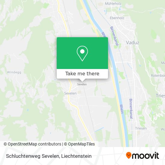 Schluchtenweg Sevelen map