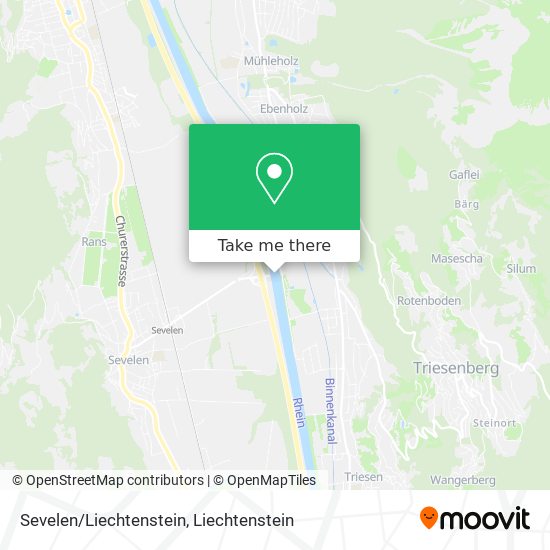 Sevelen/Liechtenstein map