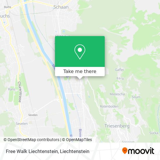 Free Walk Liechtenstein map