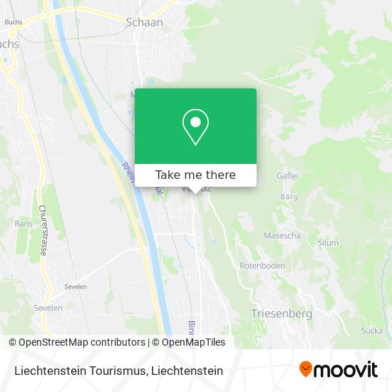 Liechtenstein Tourismus map