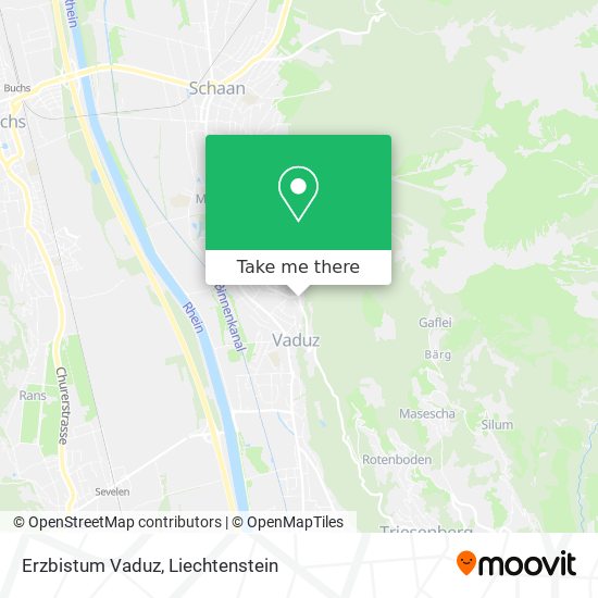 Erzbistum Vaduz map