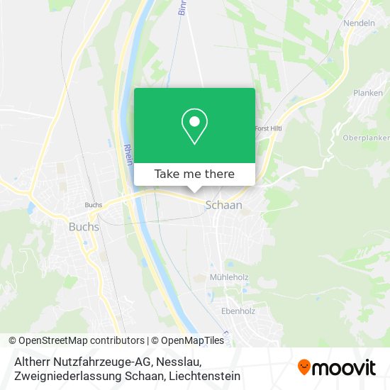 Altherr Nutzfahrzeuge-AG, Nesslau, Zweigniederlassung Schaan map