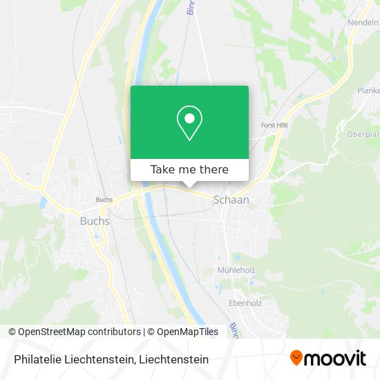 Philatelie Liechtenstein map