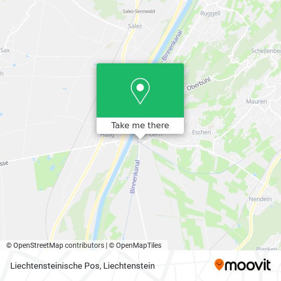 Liechtensteinische Pos map