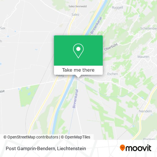 Post Gamprin-Bendern map