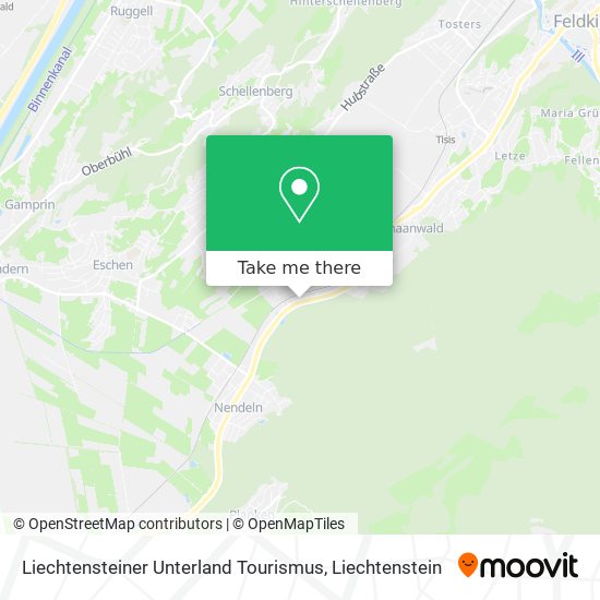 Liechtensteiner Unterland Tourismus map