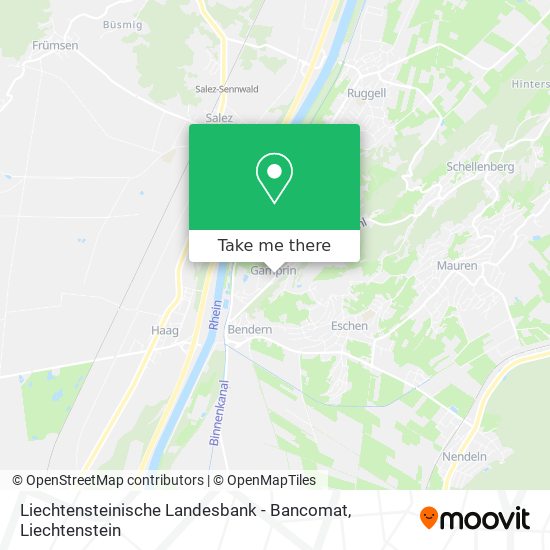 Liechtensteinische Landesbank - Bancomat map
