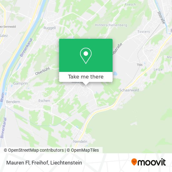 Mauren Fl, Freihof map