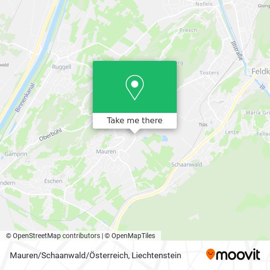 Mauren/Schaanwald/Österreich map