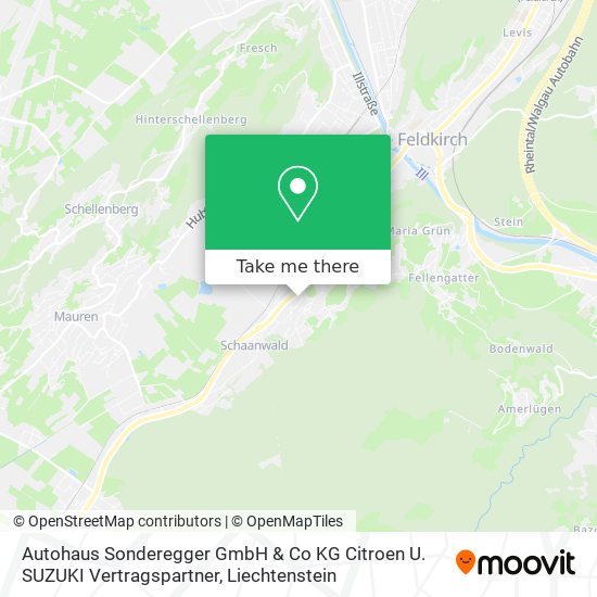 Autohaus Sonderegger GmbH & Co KG Citroen U. SUZUKI Vertragspartner map