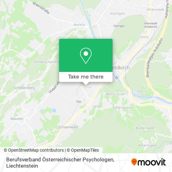 Berufsverband Österreichischer Psychologen map