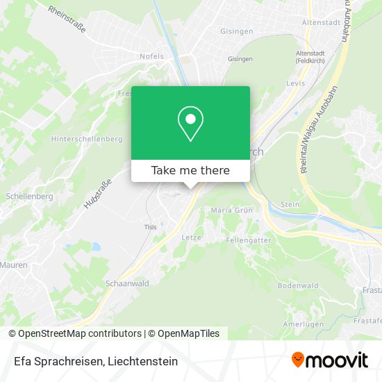 Efa Sprachreisen map