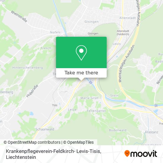 Krankenpflegeverein-Feldkirch- Levis-Tisis map