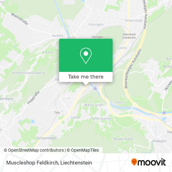 Muscleshop Feldkirch map