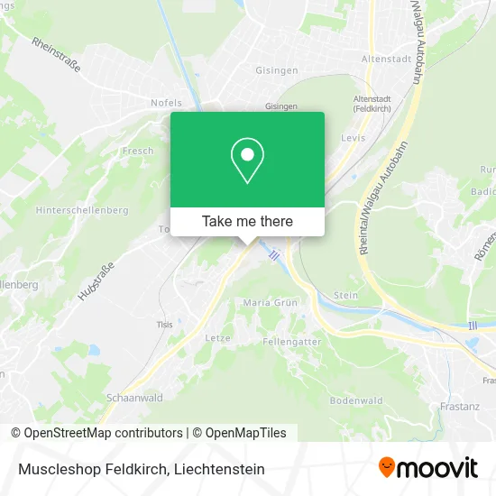 Muscleshop Feldkirch map