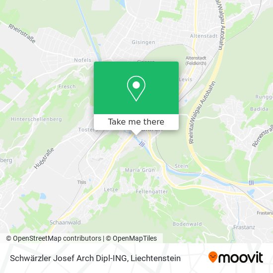 Schwärzler Josef Arch Dipl-ING map