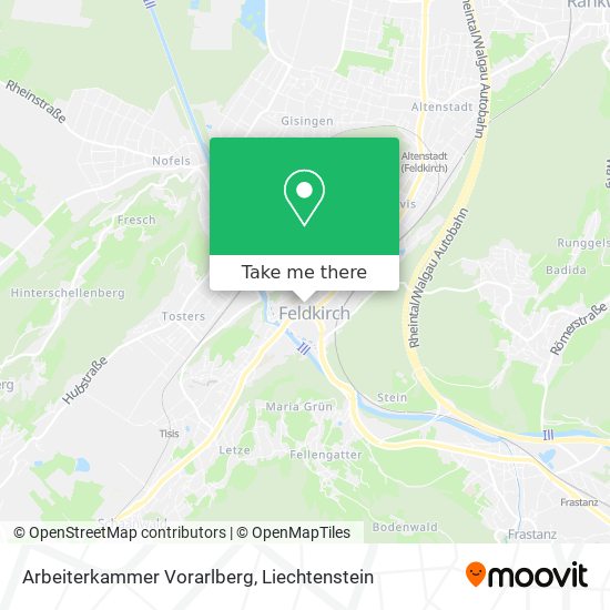 Arbeiterkammer Vorarlberg map