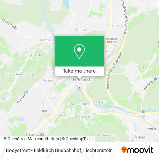 Bodystreet - Feldkirch Busbahnhof map