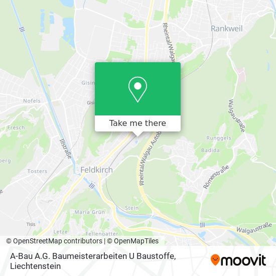 A-Bau A.G. Baumeisterarbeiten U Baustoffe map
