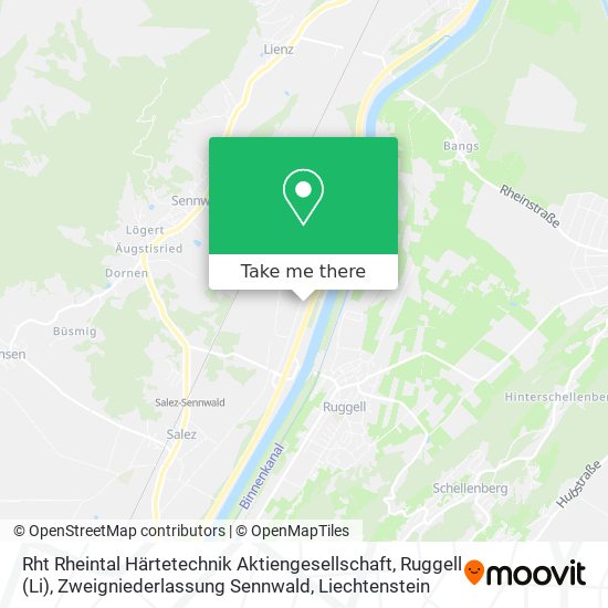 Rht Rheintal Härtetechnik Aktiengesellschaft, Ruggell (Li), Zweigniederlassung Sennwald map