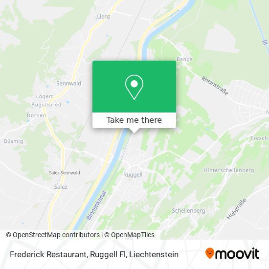Frederick Restaurant, Ruggell Fl map