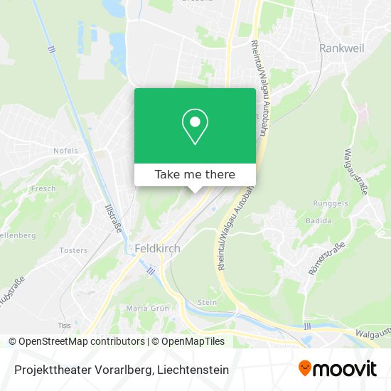 Projekttheater Vorarlberg map