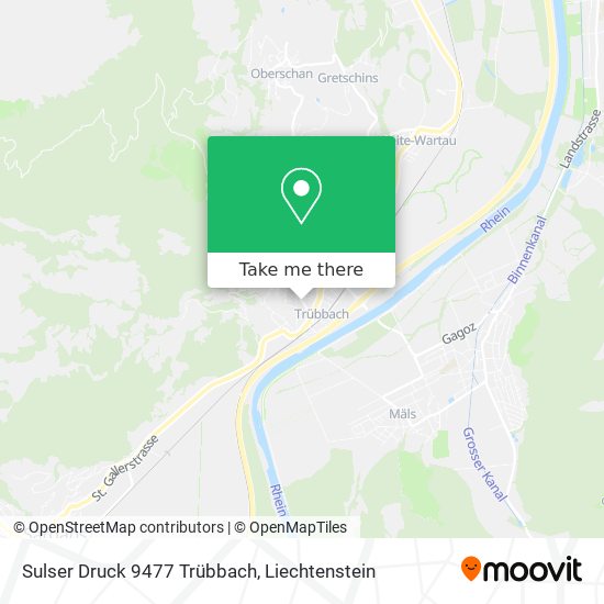 Sulser Druck 9477 Trübbach map