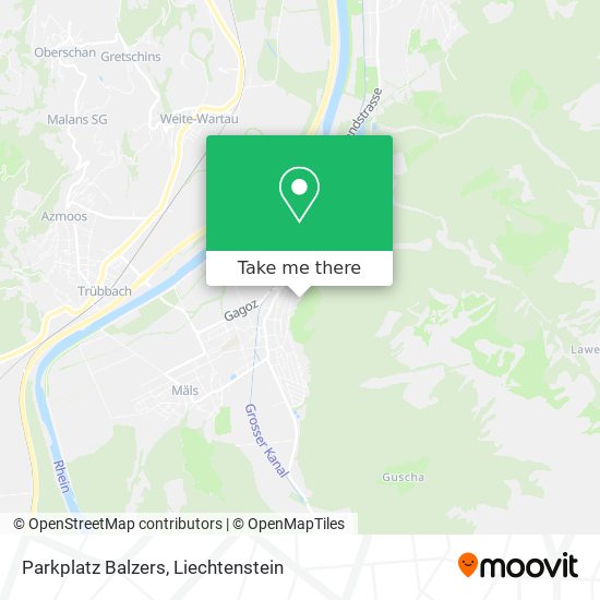 Parkplatz Balzers map