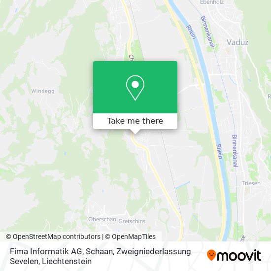 Fima Informatik AG, Schaan, Zweigniederlassung Sevelen map