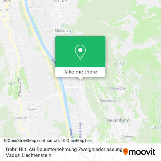 Gebr. Hilti AG Bauunternehmung Zweigniederlassung Vaduz map