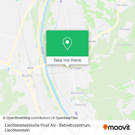 Liechtensteinische Post AG - Betriebszentrum map