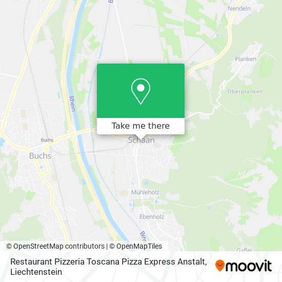 Restaurant Pizzeria Toscana Pizza Express Anstalt map