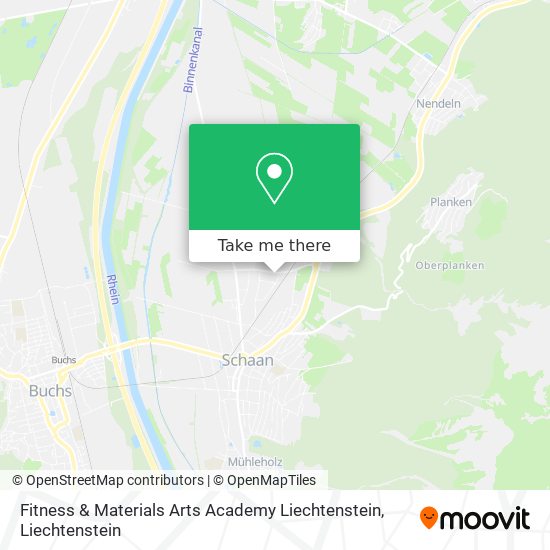 Fitness & Materials Arts Academy Liechtenstein map