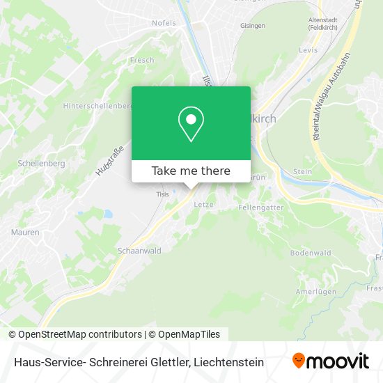 Haus-Service- Schreinerei Glettler map