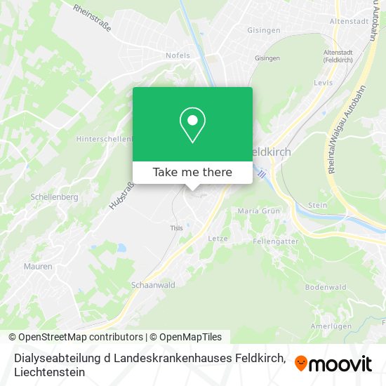 Dialyseabteilung d Landeskrankenhauses Feldkirch map
