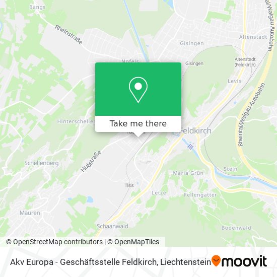 Akv Europa - Geschäftsstelle Feldkirch map
