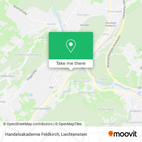 Handelsakademie Feldkirch map