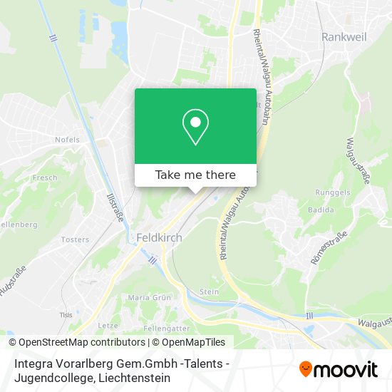 Integra Vorarlberg Gem.Gmbh -Talents - Jugendcollege map