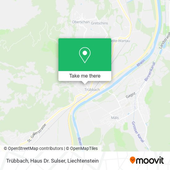 Trübbach, Haus Dr. Sulser map