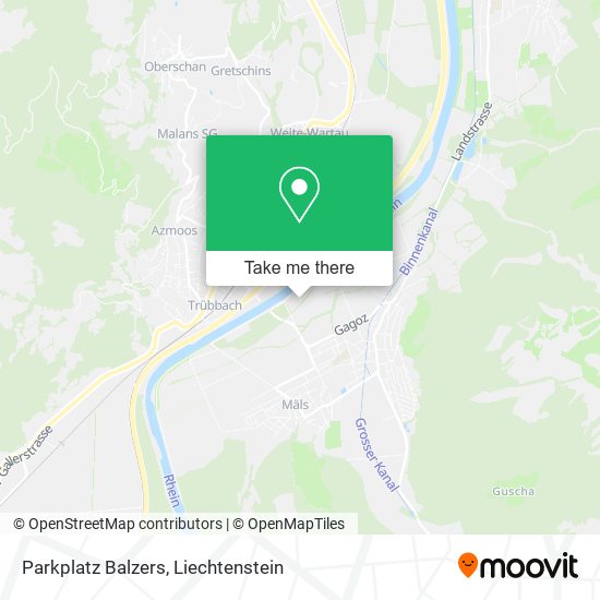 Parkplatz Balzers map