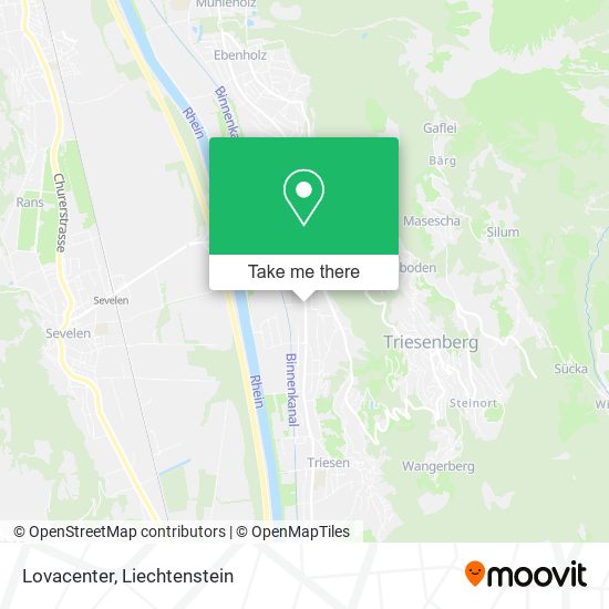 Lovacenter map