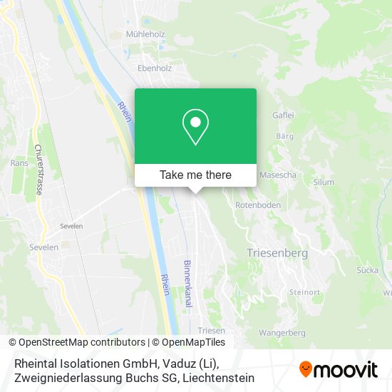Rheintal Isolationen GmbH, Vaduz (Li), Zweigniederlassung Buchs SG map