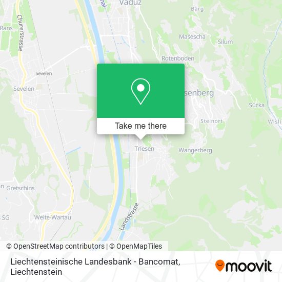 Liechtensteinische Landesbank - Bancomat map