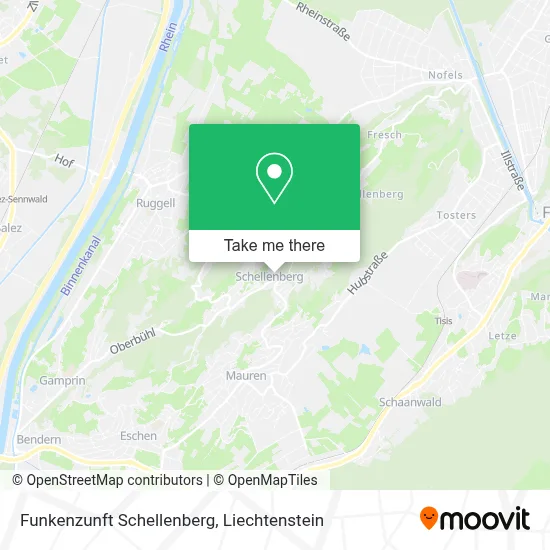 Funkenzunft Schellenberg map