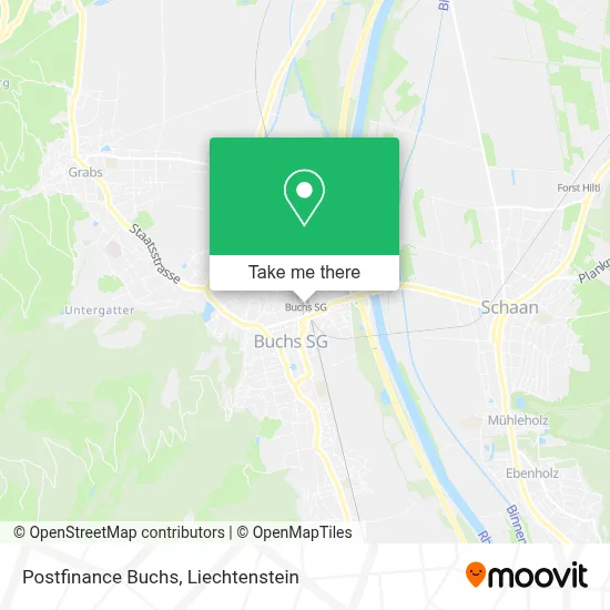Postfinance Buchs map